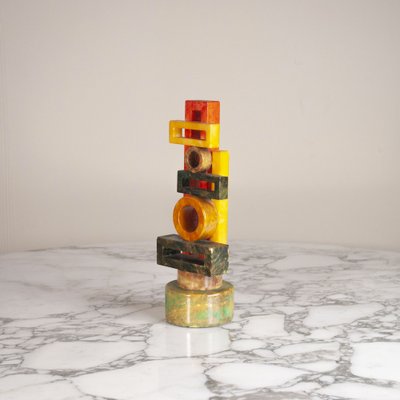 Modern Marble Totem Sculpture, 1970s-JQO-1821108