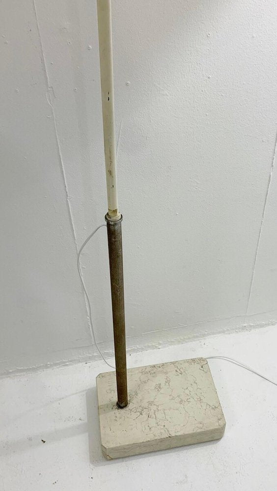 Modern Modulable Floor Lamp with Travertine Base, Italy, 1970s