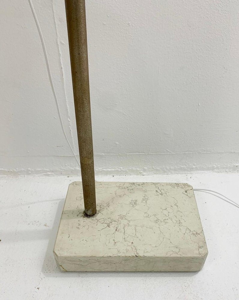 Modern Modulable Floor Lamp with Travertine Base, Italy, 1970s