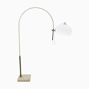 Modern Modulable Floor Lamp with Travertine Base, Italy, 1970s-FGA-1326841