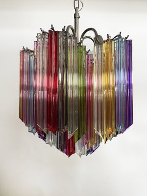 Modern Multicolored Prism Quadriedri Glass Chandelier, 1980s-FHZ-1240220