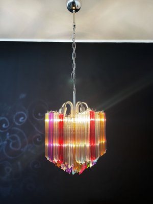 Modern Multicolored Prism Quadriedri Glass Chandelier, 1980s-FHZ-1240220