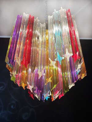 Modern Multicolored Prism Quadriedri Glass Chandelier, 1980s-FHZ-1240220