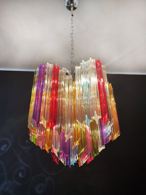 Modern Multicolored Prism Quadriedri Glass Chandelier, 1980s-FHZ-1240220