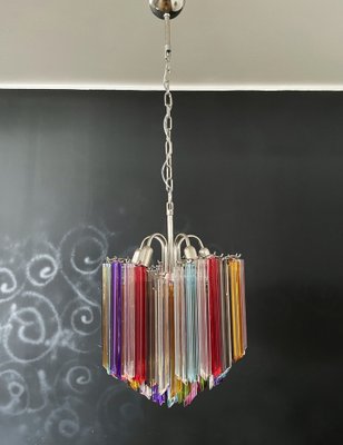 Modern Multicolored Prism Quadriedri Glass Chandelier, 1980s-FHZ-1240220