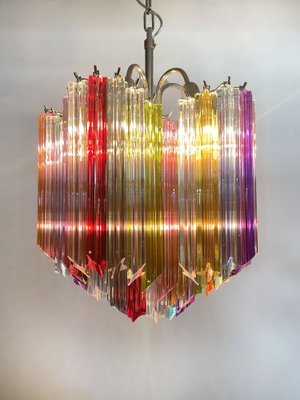 Modern Multicolored Prism Quadriedri Glass Chandelier, 1980s-FHZ-1240220