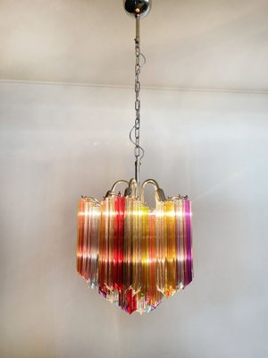 Modern Multicolored Prism Quadriedri Glass Chandelier, 1980s-FHZ-1240220