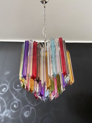 Modern Multicolored Prism Quadriedri Glass Chandelier, 1980s-FHZ-1240220