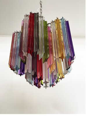 Modern Multicolored Prism Quadriedri Glass Chandelier, 1980s-FHZ-1240220