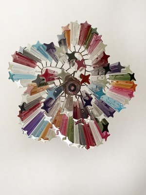 Modern Multicolored Prism Quadriedri Glass Chandelier, 1980s-FHZ-1240220