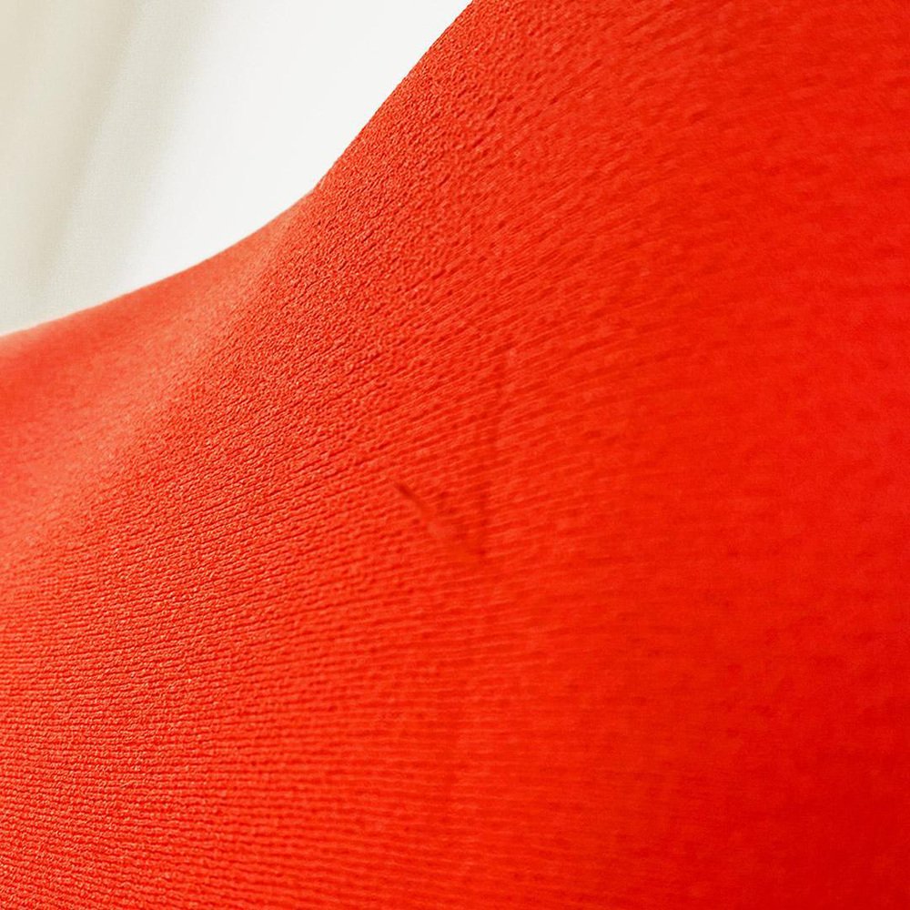 Modern Norwegian Adjustable Armchair Metal in Wood and Red Fabric, 1980s