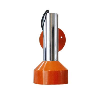 Modern Orange Chrome Sconces from Stilnovo, Italy, 1970s, Set of 2-UZ-1346515