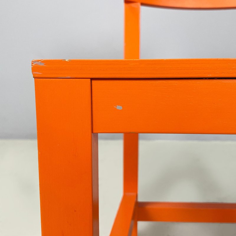 Modern Orange Lacquered Wooden Chairs attributed to Moooi, Netherlands, 2000s, Set of 2