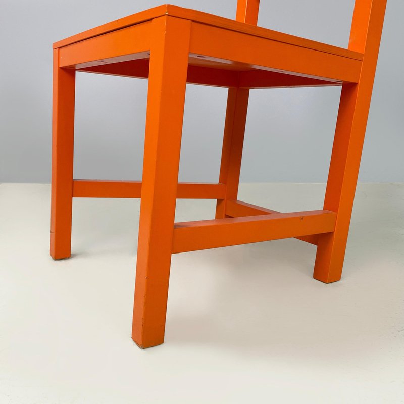 Modern Orange Lacquered Wooden Chairs attributed to Moooi, Netherlands, 2000s, Set of 2