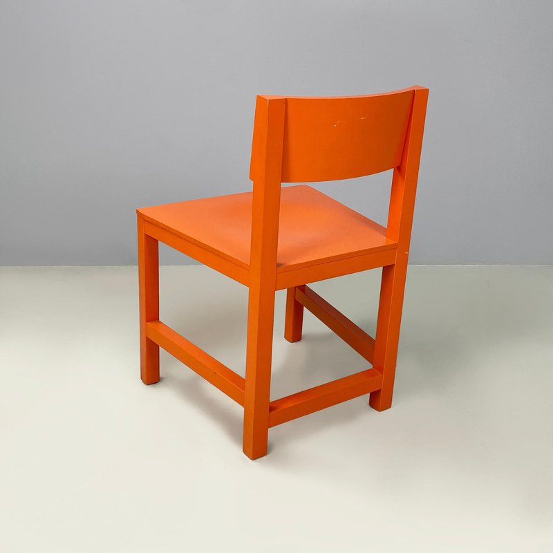 Modern Orange Lacquered Wooden Chairs attributed to Moooi, Netherlands, 2000s, Set of 2