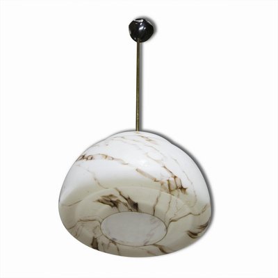 Modern Pendant Chandelier in Opaline Glass, Czechoslovakia, 1970s-HXT-708890