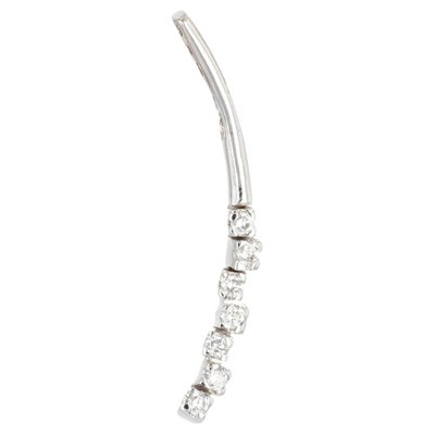 Modern Pendant in 18 Karat White Gold with Diamonds Line-OLU-1315773