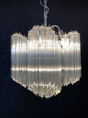 Modern Quadriedri Glass Chandelier, 1980s-FHZ-1250224