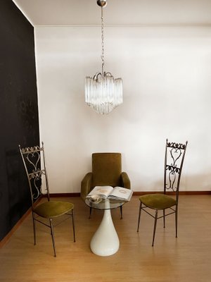 Modern Quadriedri Glass Chandelier, 1980s-FHZ-1250224