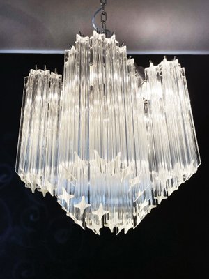 Modern Quadriedri Glass Chandelier, 1980s-FHZ-1250224