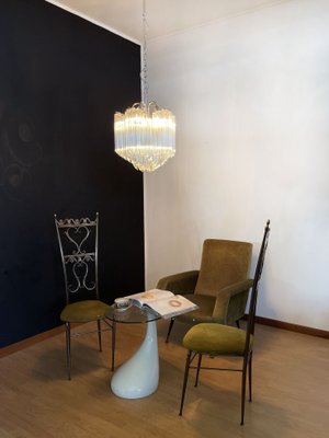 Modern Quadriedri Glass Chandelier, 1980s-FHZ-1250224