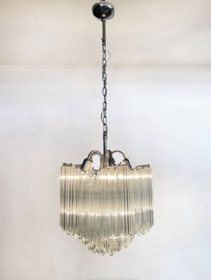 Modern Quadriedri Glass Chandelier, 1980s-FHZ-1250224