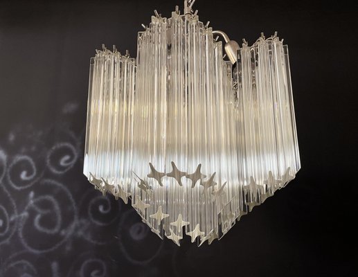 Modern Quadriedri Glass Chandelier, 1980s-FHZ-1250224