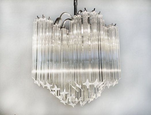 Modern Quadriedri Glass Chandelier, 1980s-FHZ-1250224