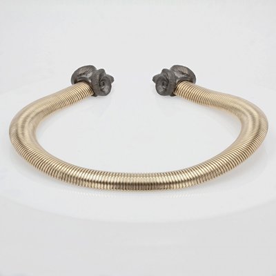 Modern Ram Tubogas Vermeil Necklace-OLU-1144615