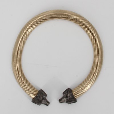 Modern Ram Tubogas Vermeil Necklace