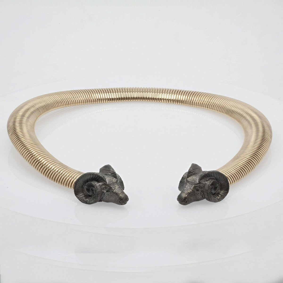 Modern Ram Tubogas Vermeil Necklace