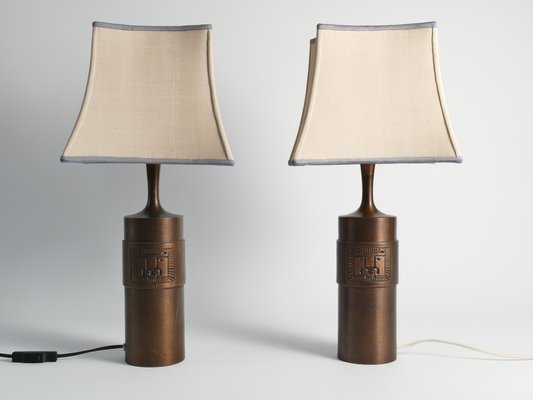 Modern Scandinavian Bronze Lamps 750 by Stig Blomberg, 1960s, Set of 2-RUK-1813228