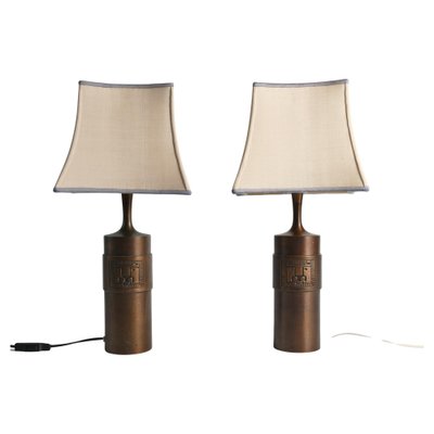 Modern Scandinavian Bronze Lamps 750 by Stig Blomberg, 1960s, Set of 2-RUK-1813228