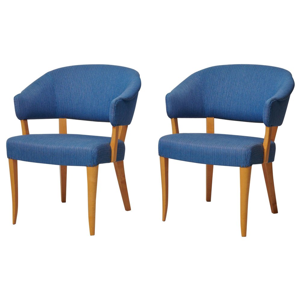 Modern Scandinavian Lata Greven Chairs attributed to Carl Malmsten from O.H. Sjögren, Set of 2