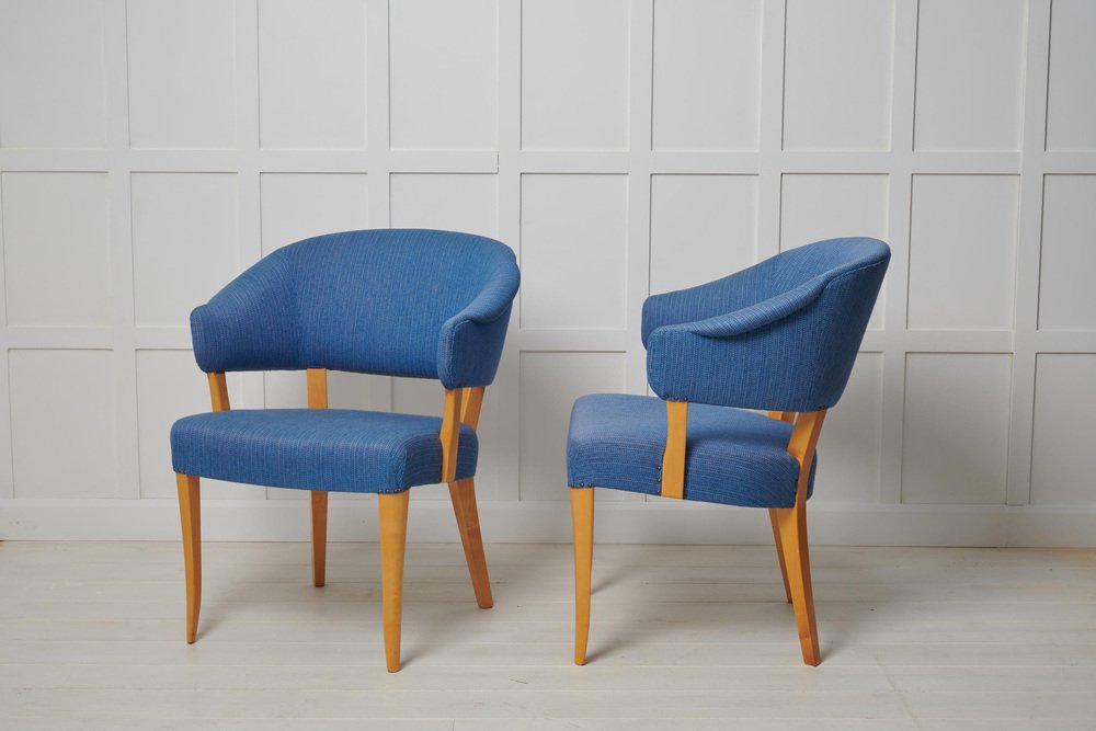 Modern Scandinavian Lata Greven Chairs attributed to Carl Malmsten from O.H. Sjögren, Set of 2