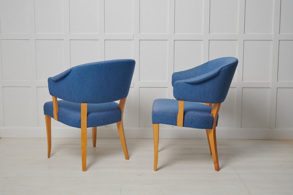 Modern Scandinavian Lata Greven Chairs attributed to Carl Malmsten from O.H. Sjögren, Set of 2