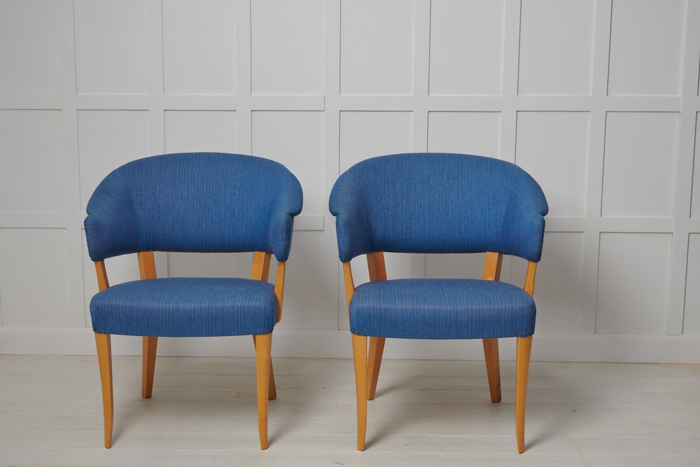 Modern Scandinavian Lata Greven Chairs attributed to Carl Malmsten from O.H. Sjögren, Set of 2