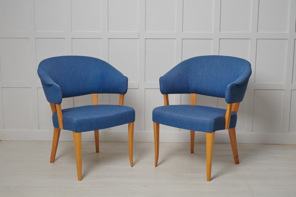 Modern Scandinavian Lata Greven Chairs attributed to Carl Malmsten from O.H. Sjögren, Set of 2