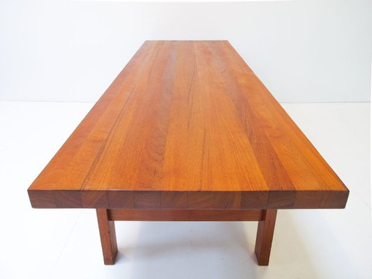 Modern Scandinavian Solid Teak Coffee Table / Bench, 1950s-OGU-888808