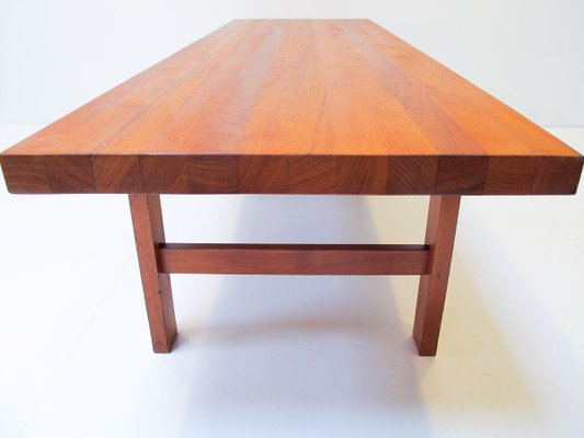 Modern Scandinavian Solid Teak Coffee Table / Bench, 1950s-OGU-888808