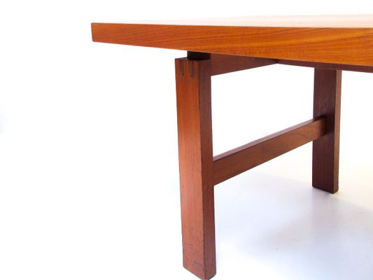 Modern Scandinavian Solid Teak Coffee Table / Bench, 1950s-OGU-888808