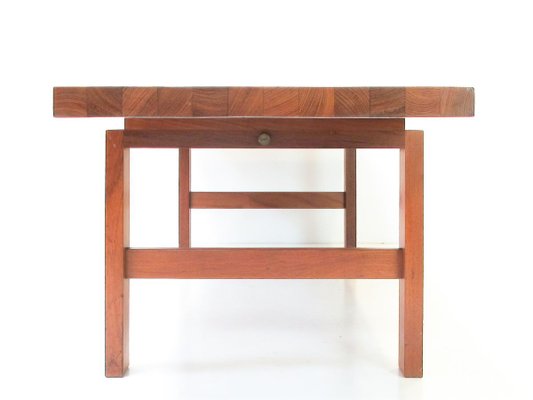 Modern Scandinavian Solid Teak Coffee Table / Bench, 1950s-OGU-888808