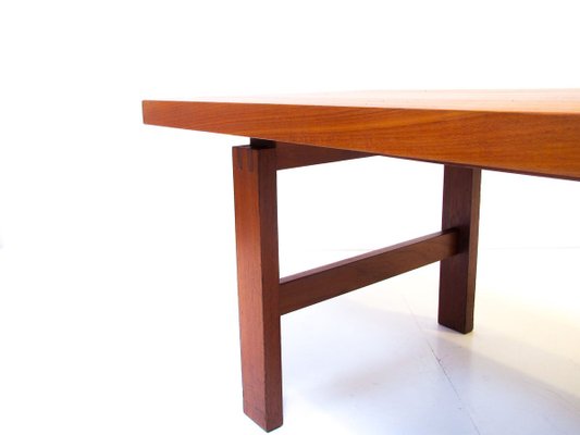 Modern Scandinavian Solid Teak Coffee Table / Bench, 1950s-OGU-888808