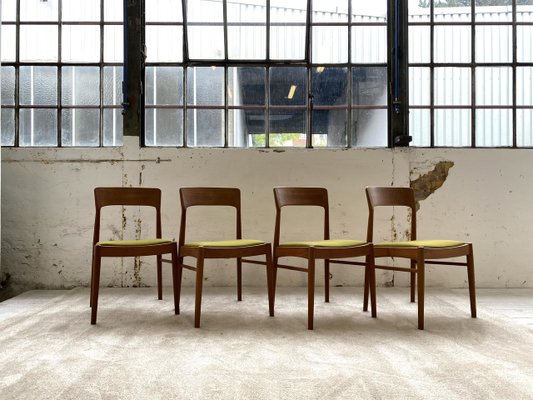 Modern Scandinavian Teak Dining Chairs by Kai Kristiansen for k.s. Furniture, 1960s, Set of 4-JJ-2016166