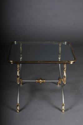 Modern Side Table in Chrome and Brass-FLW-1416835