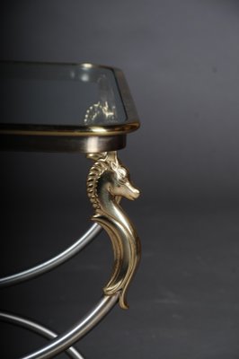 Modern Side Table in Chrome and Brass-FLW-1416835