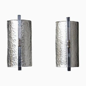 Modern Silver Leaf Murano Glass Wall Lights, 2000s, Set of 2-YF-1427578