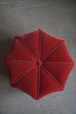 Modern Swedish Octagon Pouf in Pink Velour, 1940s-MXF-2041646