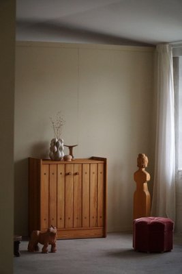 Modern Swedish Octagon Pouf in Pink Velour, 1940s-MXF-2041646