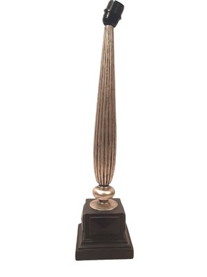 Modern Table Lamp in Iron and Wood on Silver-TCS-1225707